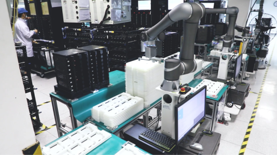 3C电子-生产线托盘堆垛案例-TM 达明机器人