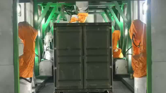 集装箱多工位自动化喷涂--清研同创机器人