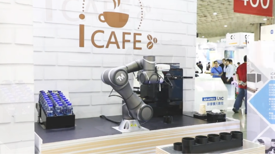 食品饮料行业-咖啡机应用_TM达明机器人搭配AGV实例
